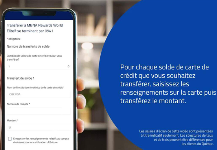 regarder une video Transferts de solde